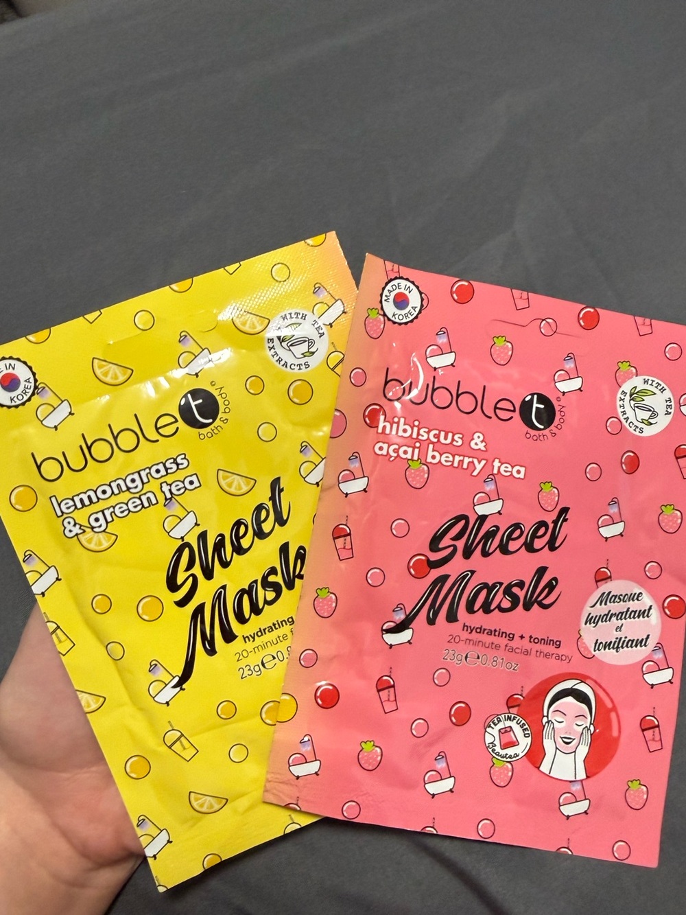 Bubble t Face Masks - Hydrating Sheet Masks
